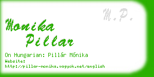 monika pillar business card